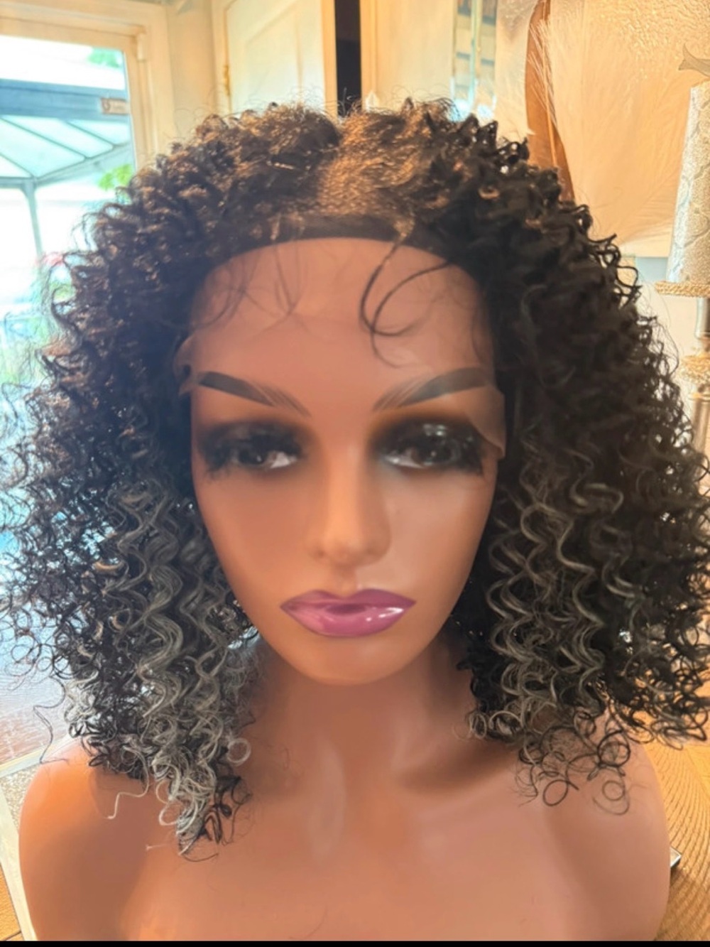 Sensational casia y part wig with secret highlights of platinum
